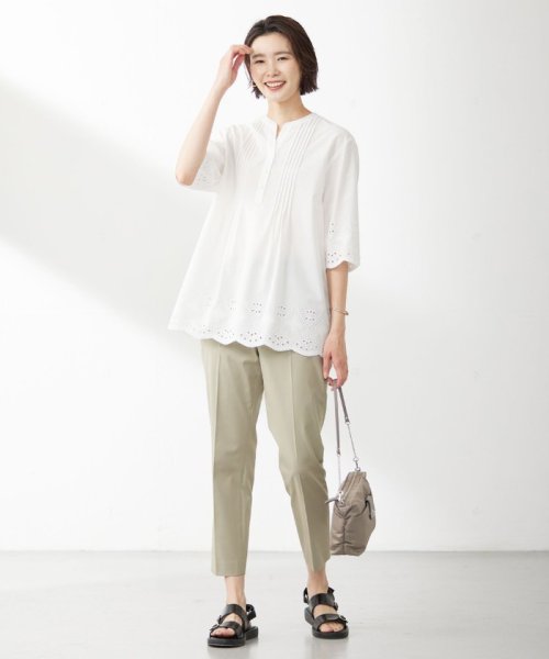 J.PRESS LADIES（LARGE SIZE）(J．プレス　レディス（大きいサイズ）)/【WEB限定カラーあり・セットアップ対応・洗える・撥水・防汚】コットンFITTYシャーク テーパード パンツ/img31