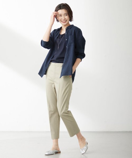 J.PRESS LADIES（LARGE SIZE）(J．プレス　レディス（大きいサイズ）)/【WEB限定カラーあり・セットアップ対応・洗える・撥水・防汚】コットンFITTYシャーク テーパード パンツ/img34