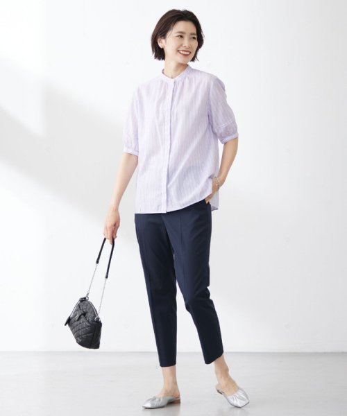 J.PRESS LADIES（LARGE SIZE）(J．プレス　レディス（大きいサイズ）)/【WEB限定カラーあり・セットアップ対応・洗える・撥水・防汚】コットンFITTYシャーク テーパード パンツ/img45