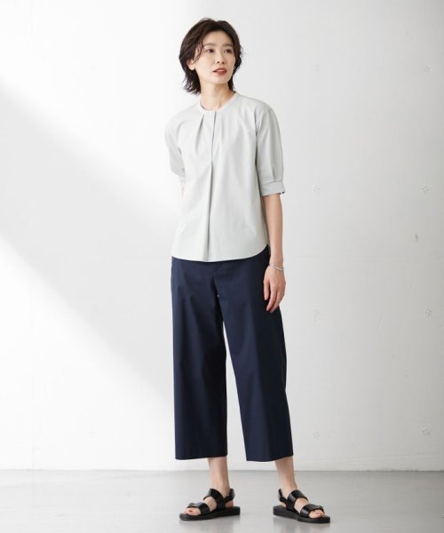 J.PRESS LADIES（LARGE SIZE）(J．プレス　レディス（大きいサイズ）)/【WEB限定カラーあり・セットアップ対応・洗える・撥水・防汚】コットンFITTYシャーク ワイド アンクル パンツ/img19