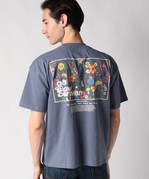 go slow caravan(ゴースローキャラバン)/391916 USA/C gsc スクエアLOGOバックプリントゆったりTEE/img37