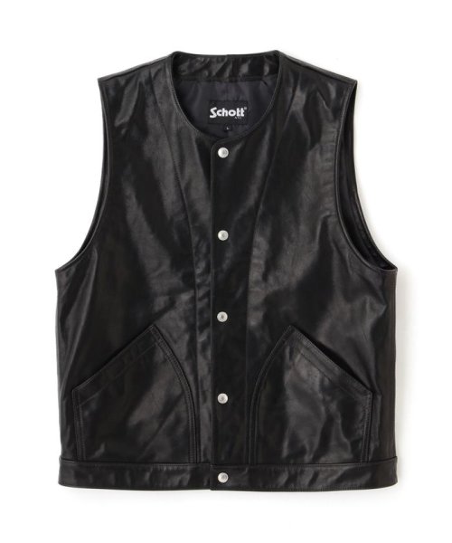 Schott(ショット)/GOAT LEATHER VEST/ゴートレザー ベスト/img07