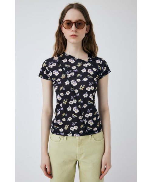 moussy(マウジー)/FLORAL PRINTED CUT OUT Tシャツ/img01