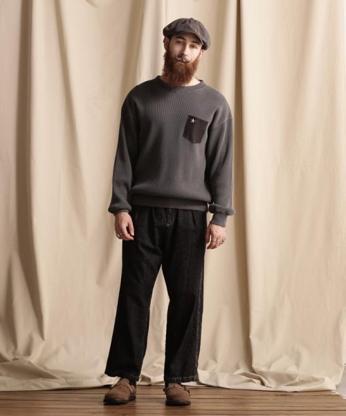 Schott(ショット)/LEATHER POCKET THERMAL PIGMENT O/D T－SHIRT/img08