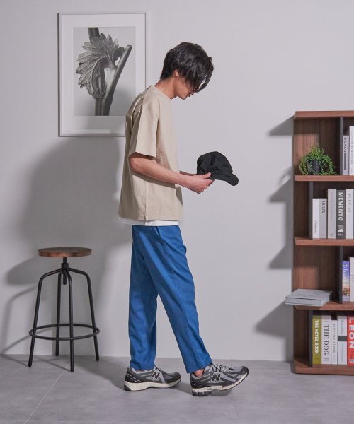 JEANS MATE(ジーンズメイト)/【BLUESTANDARD】カイテキ リネンタッチ イージー パンツ 九分丈 9分丈 快適 ストレッチ 麻のような風合い/img35