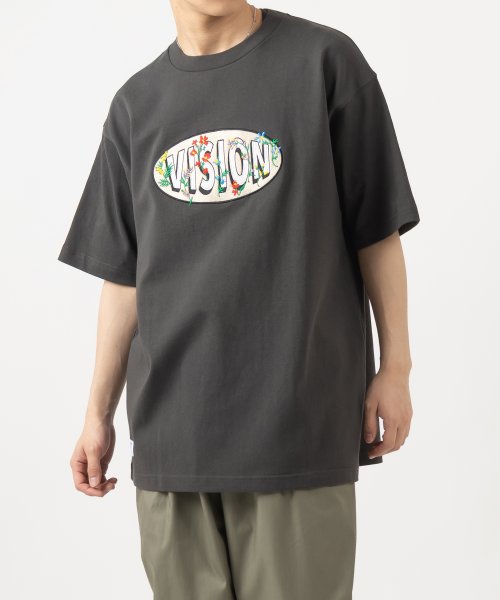 VISION STREET WEAR(ヴィジョン ストリート ウェア)/【VISION STREET WEAR／ヴィジョンストリートウェア】サークルロゴフラワー刺繍Tシャツ/ビッグシルエット/img03