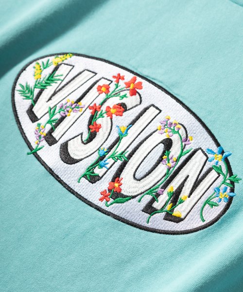 VISION STREET WEAR(ヴィジョン ストリート ウェア)/【VISION STREET WEAR／ヴィジョンストリートウェア】サークルロゴフラワー刺繍Tシャツ/ビッグシルエット/img16