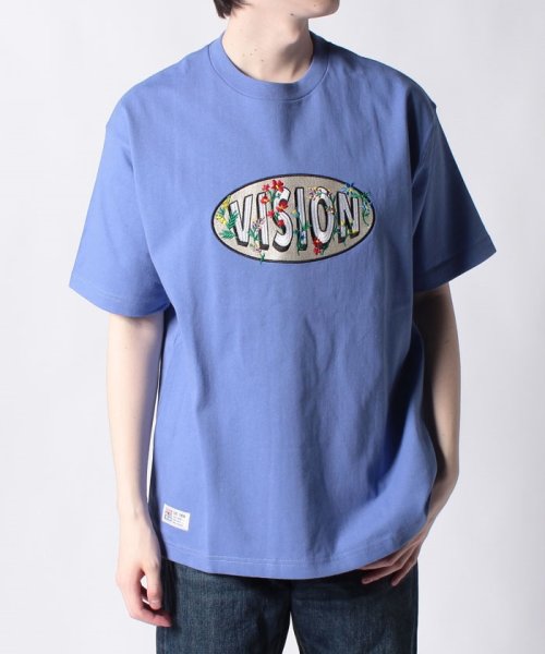 VISION STREET WEAR(ヴィジョン ストリート ウェア)/【VISION STREET WEAR／ヴィジョンストリートウェア】サークルロゴフラワー刺繍Tシャツ/ビッグシルエット/img25