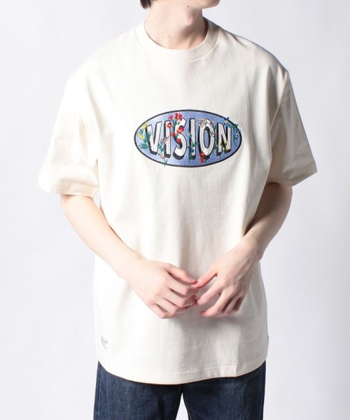 VISION STREET WEAR(ヴィジョン ストリート ウェア)/【VISION STREET WEAR／ヴィジョンストリートウェア】サークルロゴフラワー刺繍Tシャツ/ビッグシルエット/img27