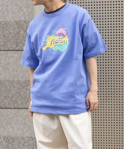 VISION STREET WEAR(ヴィジョン ストリート ウェア)/【VISION STREET WEAR／ヴィジョンストリートウェア】スプラッシュロゴ刺繍Tシャツ/ビッグシルエット/img04