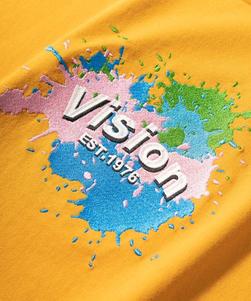 VISION STREET WEAR(ヴィジョン ストリート ウェア)/【VISION STREET WEAR／ヴィジョンストリートウェア】スプラッシュロゴ刺繍Tシャツ/ビッグシルエット/img10