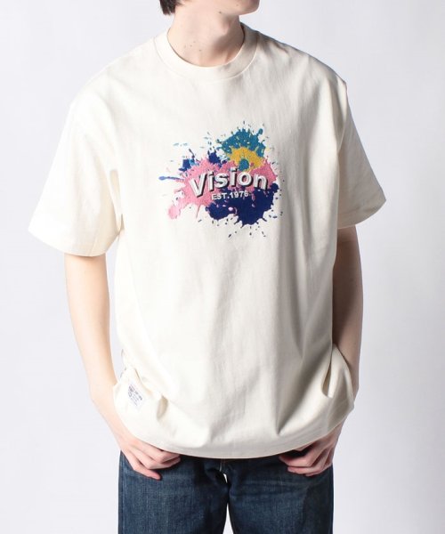 VISION STREET WEAR(ヴィジョン ストリート ウェア)/【VISION STREET WEAR／ヴィジョンストリートウェア】スプラッシュロゴ刺繍Tシャツ/ビッグシルエット/img21