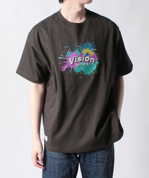 VISION STREET WEAR(ヴィジョン ストリート ウェア)/【VISION STREET WEAR／ヴィジョンストリートウェア】スプラッシュロゴ刺繍Tシャツ/ビッグシルエット/img22