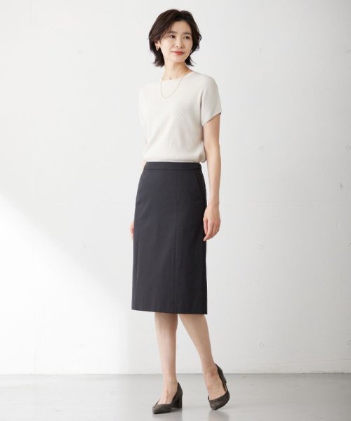 J.PRESS LADIES（LARGE SIZE）(J．プレス　レディス（大きいサイズ）)/【セットアップ対応・洗える・撥水・防汚】コットンFITTYシャーク スカート/img12