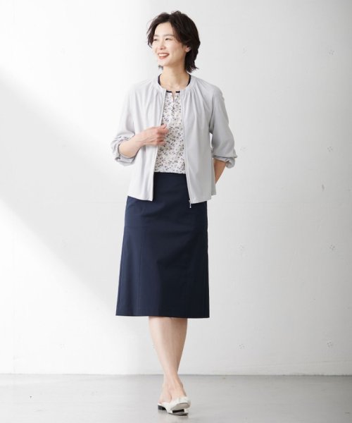 J.PRESS LADIES（LARGE SIZE）(J．プレス　レディス（大きいサイズ）)/【セットアップ対応・洗える・撥水・防汚】コットンFITTYシャーク スカート/img18