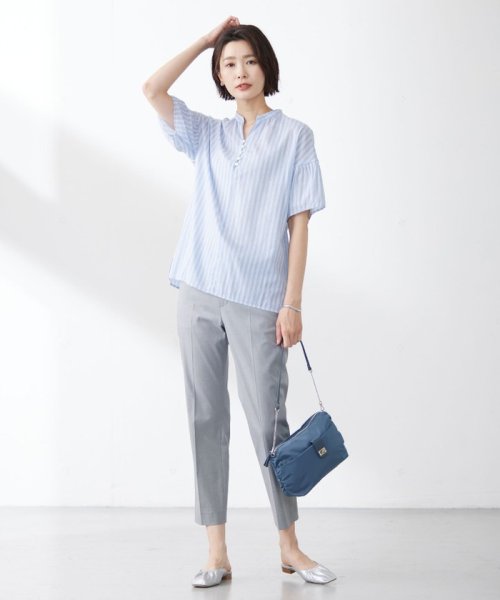 J.PRESS LADIES(J．プレス　レディス)/【WEB限定カラーあり・セットアップ対応・洗える・撥水・防汚】コットンFITTYシャーク テーパード パンツ/img15