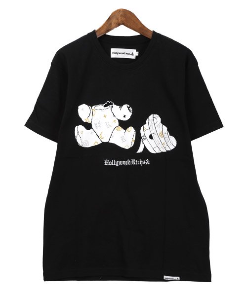 LUXSTYLE(ラグスタイル)/Hollywood rich.&(ハリウッドリッチ)キルザパンクベアプリントTシャツ/Tシャツ メンズ 半袖 プリント テディベア パンク ロゴ 刺繍/img05