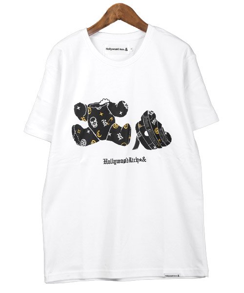 LUXSTYLE(ラグスタイル)/Hollywood rich.&(ハリウッドリッチ)キルザパンクベアプリントTシャツ/Tシャツ メンズ 半袖 プリント テディベア パンク ロゴ 刺繍/img07