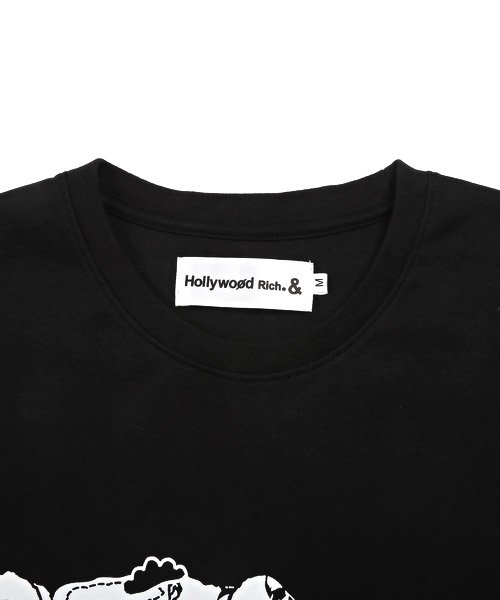 LUXSTYLE(ラグスタイル)/Hollywood rich.&(ハリウッドリッチ)キルザパンクベアプリントTシャツ/Tシャツ メンズ 半袖 プリント テディベア パンク ロゴ 刺繍/img13