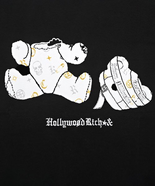 LUXSTYLE(ラグスタイル)/Hollywood rich.&(ハリウッドリッチ)キルザパンクベアプリントTシャツ/Tシャツ メンズ 半袖 プリント テディベア パンク ロゴ 刺繍/img15