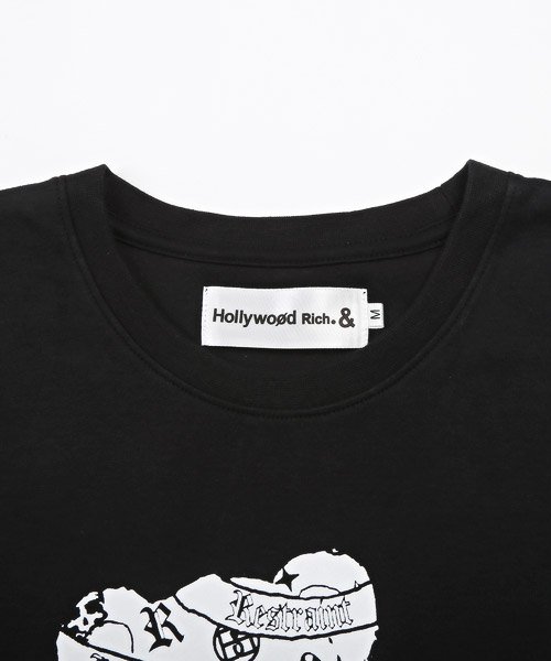 LUXSTYLE(ラグスタイル)/Hollywood rich.&(ハリウッドリッチ)ペイントパンクベアプリントTシャツ/Tシャツ メンズ 半袖 クマ プリント ロゴ ベア/img16