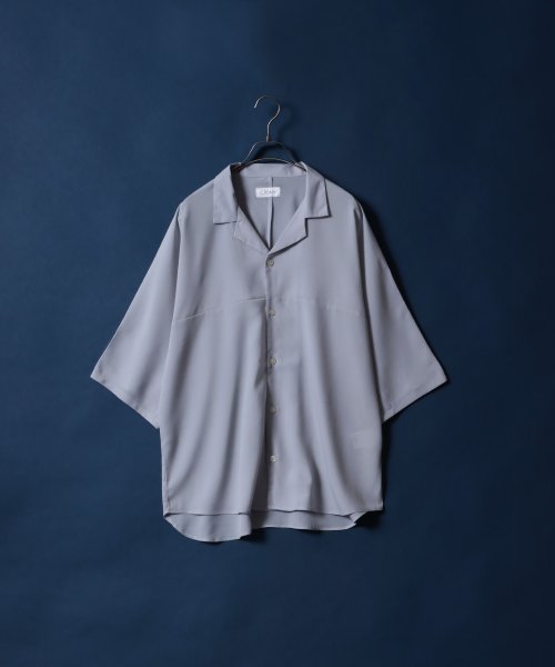 ANPAS(ANPAS)/【ANPAS】Amunzen Oversized Dolman Sleeve Open Collar Shirt/梨地 オーバーサイズ オープンカラーシャツ/img04