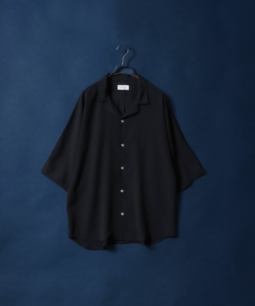 ANPAS(ANPAS)/【ANPAS】Amunzen Oversized Dolman Sleeve Open Collar Shirt/梨地 オーバーサイズ オープンカラーシャツ/img05