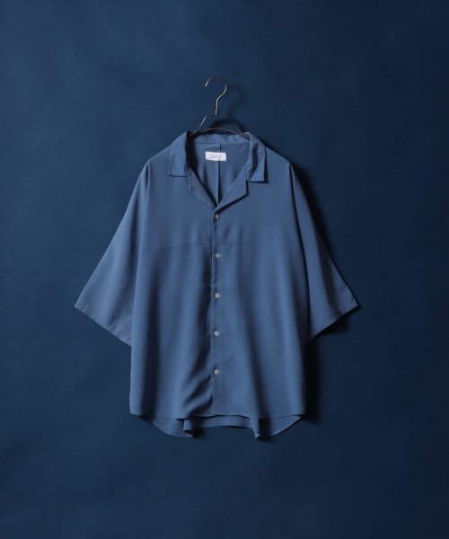 ANPAS(ANPAS)/【ANPAS】Amunzen Oversized Dolman Sleeve Open Collar Shirt/梨地 オーバーサイズ オープンカラーシャツ/img07