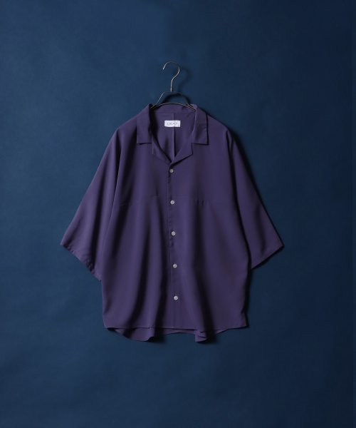 ANPAS(ANPAS)/【ANPAS】Amunzen Oversized Dolman Sleeve Open Collar Shirt/梨地 オーバーサイズ オープンカラーシャツ/img08
