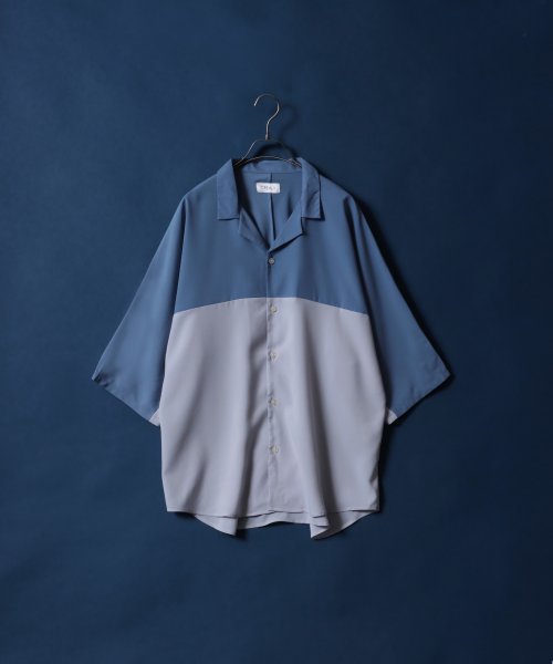 ANPAS(ANPAS)/【ANPAS】Amunzen Oversized Dolman Sleeve Open Collar Shirt/梨地 オーバーサイズ オープンカラーシャツ/img10