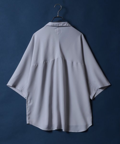 ANPAS(ANPAS)/【ANPAS】Amunzen Oversized Dolman Sleeve Open Collar Shirt/梨地 オーバーサイズ オープンカラーシャツ/img14