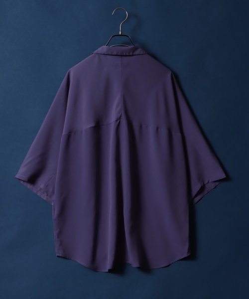 ANPAS(ANPAS)/【ANPAS】Amunzen Oversized Dolman Sleeve Open Collar Shirt/梨地 オーバーサイズ オープンカラーシャツ/img15