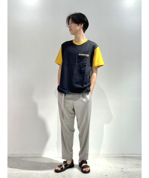 LOVELESS　MENS(ラブレス　メンズ)/ブロッキング オリエンタルカラーTシャツ/img01