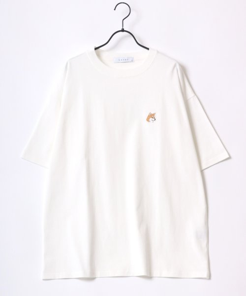 LAZAR(ラザル)/【Lazar】別注 Animal One Point Embroidery T－Shirt/オーバーサイズ ワンポイント刺繍 半袖Tシャツ/リンガー/img11