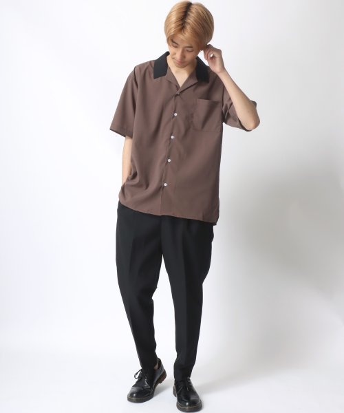 SITRY(SITRY)/【SITRY】Drape Open Collar Shirt/ドレープ オープンカラー 半袖シャツ/メンズ シャツ トップス きれいめ カジュアル/img21