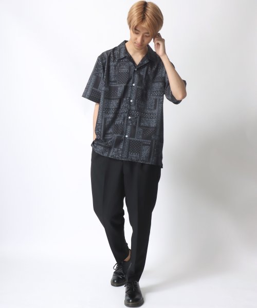 SITRY(SITRY)/【SITRY】Drape Open Collar Shirt/ドレープ オープンカラー 半袖シャツ/メンズ シャツ トップス きれいめ カジュアル/img24