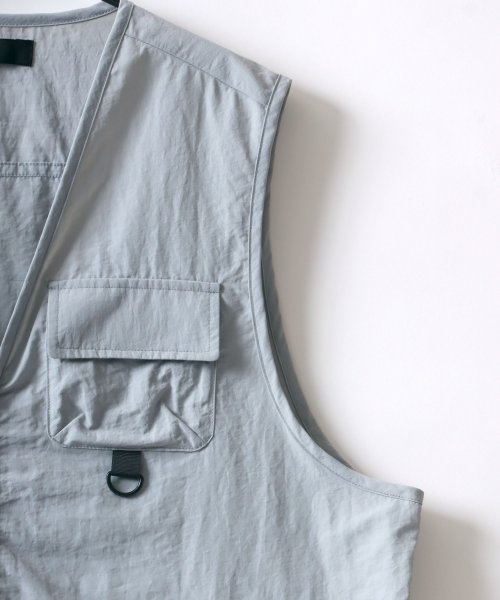 LAZAR(ラザル)/【Lazar】Oversize Nylon Fishing Vest/オーバーサイズ ナイロン フィッシングベスト/img10