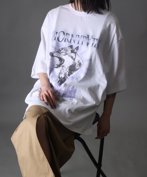 SITRY(SITRY)/【SITRY】Big silhouette American vintage print T－shirt/アメリカン ヴィンテージプリント Tシャツ/img64
