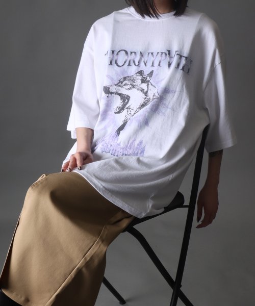 SITRY(SITRY)/【SITRY】Big silhouette American vintage print T－shirt/アメリカン ヴィンテージプリント Tシャツ/img65