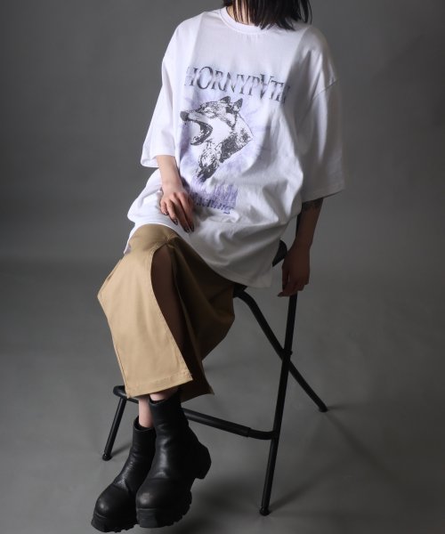 SITRY(SITRY)/【SITRY】Big silhouette American vintage print T－shirt/アメリカン ヴィンテージプリント Tシャツ/img68