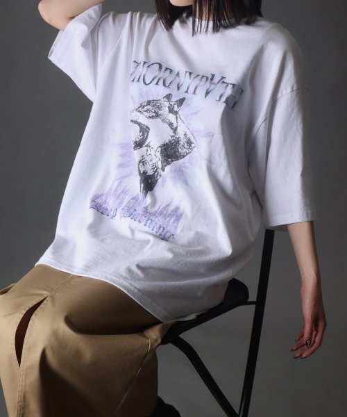 SITRY(SITRY)/【SITRY】Big silhouette American vintage print T－shirt/アメリカン ヴィンテージプリント Tシャツ/img69