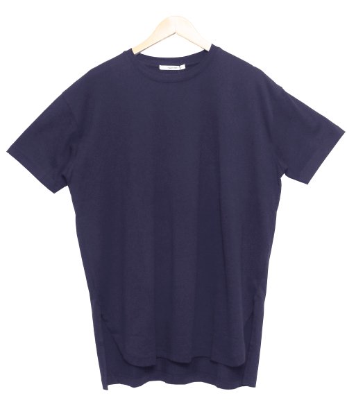 mili an deni(ミリアンデニ)/サイドスリット裾ラウンドTシャツ クルーネック 半袖 無地 綿100% M L トップス レディース/img21