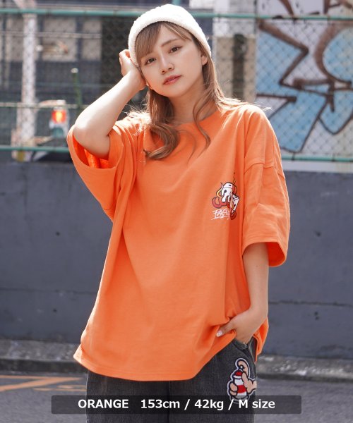 1111clothing(ワンフォークロージング)/オーバーサイズ Tシャツ メンズ ビッグTシャツ レディース ビッグシルエットTシャツ 半袖Tシャツ 綿100% ワンポイント サイコロ プリント/img09