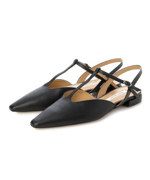 ポインテッドトゥTストラップパンプス 本革 T1405541254(10797円)