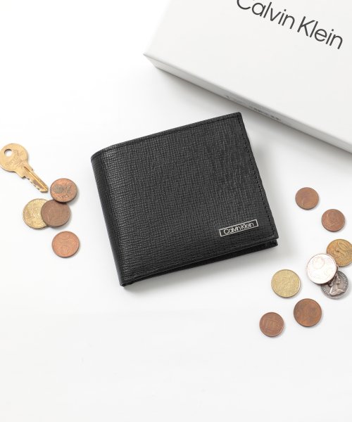 Calvin Klein(カルバンクライン)/【Calvin Klein / カルバンクライン】BILLFOLD WITH COIN POCKET / ワンポイント レザーコンパクトウォレット 二つ折り財布/img03