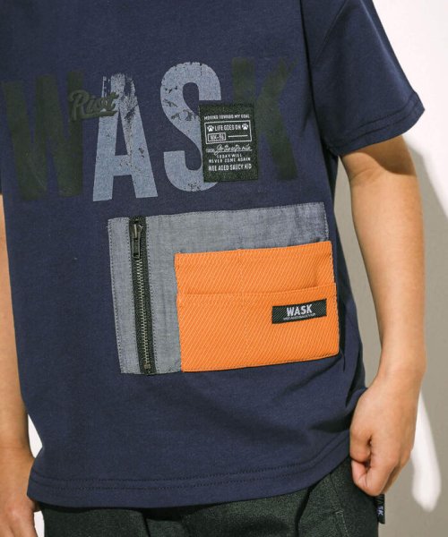 WASK(ワスク)/【接触冷感】配色ポケット付きTシャツ(100~160cm)/img06