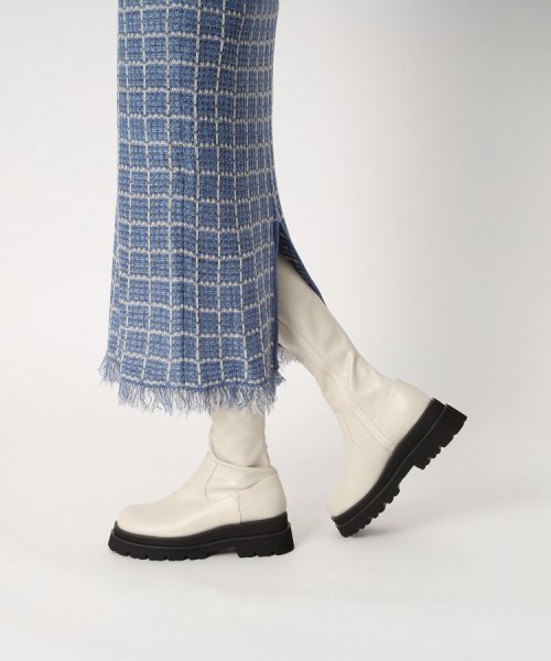 厚底トラックソールロングブーツ レイン対応 0～23