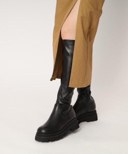 厚底トラックソールロングブーツ レイン対応 0～23