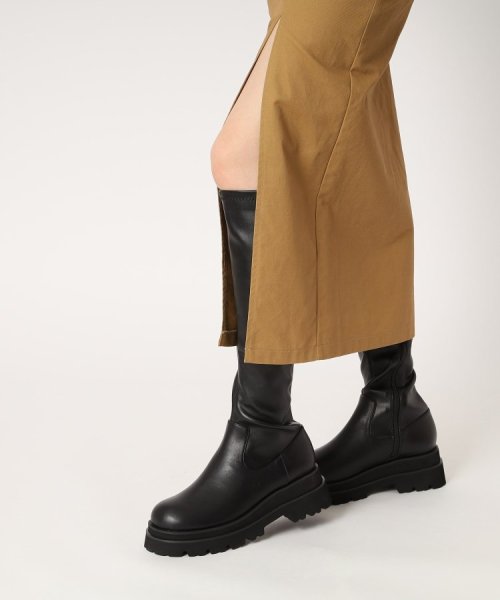 厚底トラックソールロングブーツ レイン対応 0～23