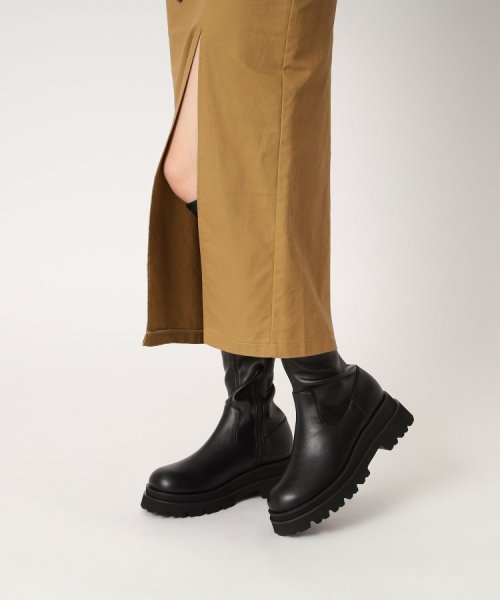 厚底トラックソールロングブーツ レイン対応 0～23